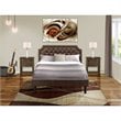 East West Furniture Granbury 3 Pieces Wood Queen Bedroom Set in Jacobean/Brown