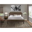East West Furniture Granbury 2-Piece Wood King Bedroom Set in Brown & Walnut