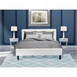 East West Furniture Nolan 3-Piece Wooden King Bedroom Set in White/Urban Gray