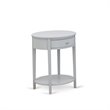 East West Furniture Nolan 3-Piece Wooden King Bedroom Set in White/Urban Gray
