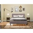 East West Furniture Nolan 3-Piece Wood King Bedroom Set in Jacobean/Taupe Brown