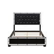 East West Furniture Nella 2-Piece Traditional Wood Queen Bedroom Set in Black