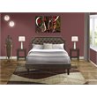 East West Furniture Granbury 3-Piece Wood Queen Bedroom Set in Dark Brown