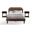 East West Furniture Granbury 3 Pieces Wood Queen Bedroom Set in Brown/Mahogany