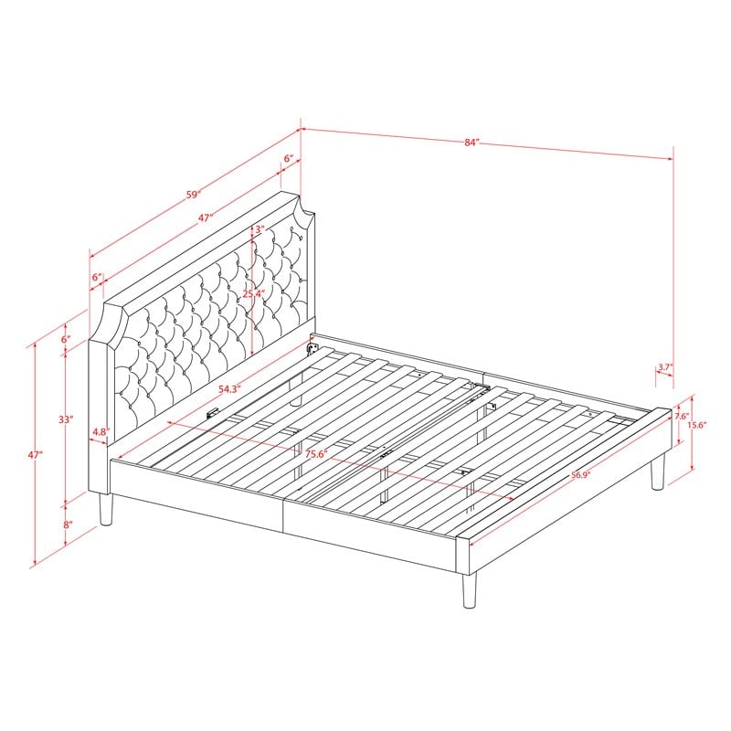 East West Furniture Granbury 2-Piece Wooden Full Bedroom Set in Brown/Mahogany