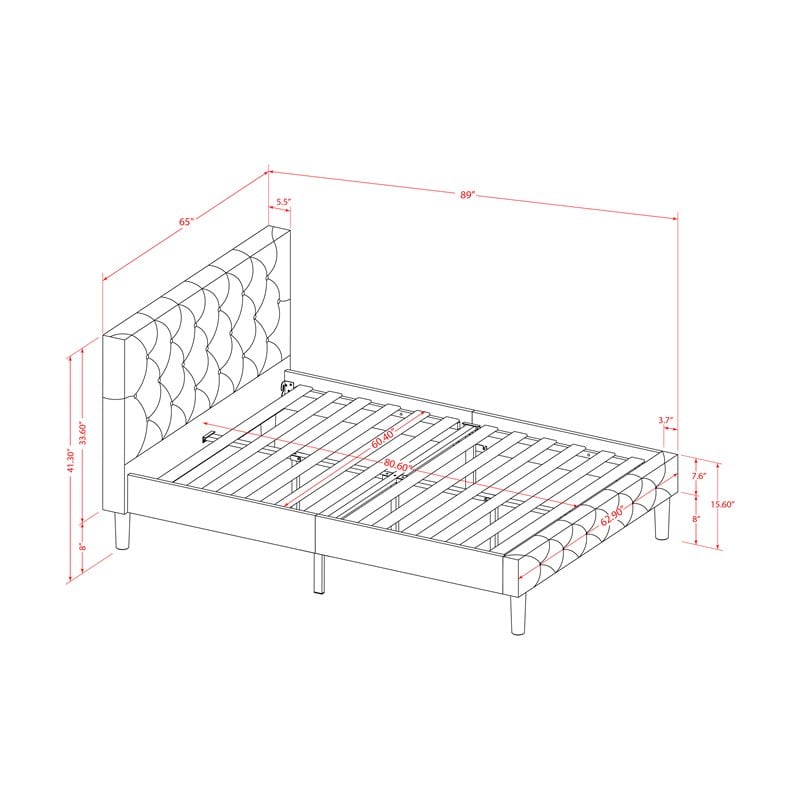 East West Furniture Nolan 2 Pieces Wood Queen Bedroom Set in White