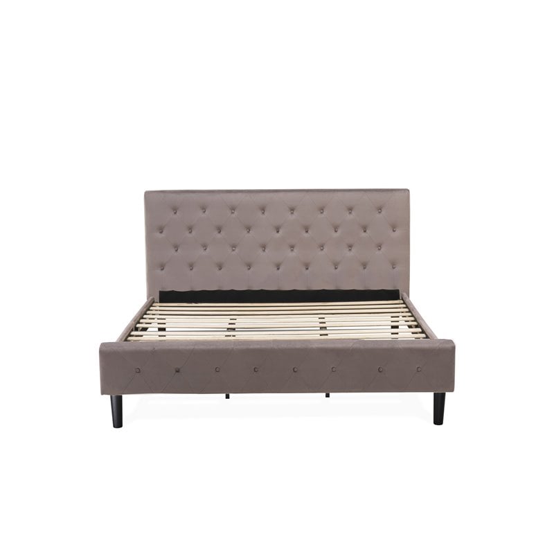 East West Furniture Nolan 3-Piece Wood King Bedroom Set in Jacobean/Brown