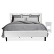 East West Furniture Nolan 2-Piece Engineered Wood King Bedroom Set in White