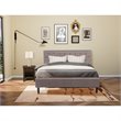 East West Furniture Nolan 2-Piece Wood King Bedroom Set in Taupe Brown/Jacobean