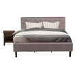 East West Furniture Nolan 2-Piece Wood King Bedroom Set in Taupe Brown/Jacobean