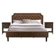 East West Furniture Granbury 3 Pieces Wood King Bedroom Set in Jacobean/Brown