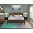 East West Furniture Granbury 3-Piece Wood King Bedroom Set in Brown & Black