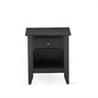 East West Furniture Granbury 3-Piece Wood King Bedroom Set in Brown & Black