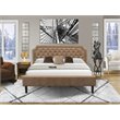 East West Furniture Granbury 2 Pieces Wood King Bedroom Set in Brown & Walnut