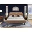 East West Furniture Granbury 3 Pieces Wood King Bedroom Set in Brown & Walnut