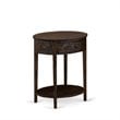 East West Furniture Granbury 2-Piece Wooden King Bedroom Set in Brown & Jacobean