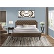 East West Furniture Granbury 2-Piece Wood King Bedroom Set in Brown/Mahogany