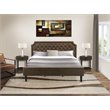East West Furniture Granbury 3-Piece Wood King Bedroom Set in Brown/Jacobean