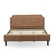 East West Furniture Granbury 3-Piece Wood King Bedroom Set in Jacobean/Brown