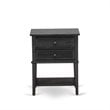 East West Furniture Granbury 2 Pieces Wood King Bedroom Set in Black/Brown