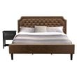 East West Furniture Granbury 2 Pieces Wood King Bedroom Set in Black/Brown