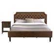 East West Furniture Granbury 2 Pieces Wood King Bedroom Set in Jacobean/Brown