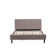 East West Furniture Nolan 3-Piece Wood King Bedroom Set in Brown/Burgundy