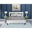East West Furniture Nolan 3 Pieces Wood King Bedroom Set in White/Clover Green