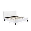 East West Furniture Nolan 3 Pieces Wood King Bedroom Set in White/Clover Green