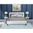 East West Furniture Nolan 3 Pieces Wood King Bedroom Set in White/Urban Gray