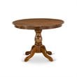East West Furniture Antique 5-Piece Wooden Dining Set in Walnut/Light Tan