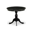 East West Furniture Antique 5-Piece Wooden Dining Set in Shitake/Black