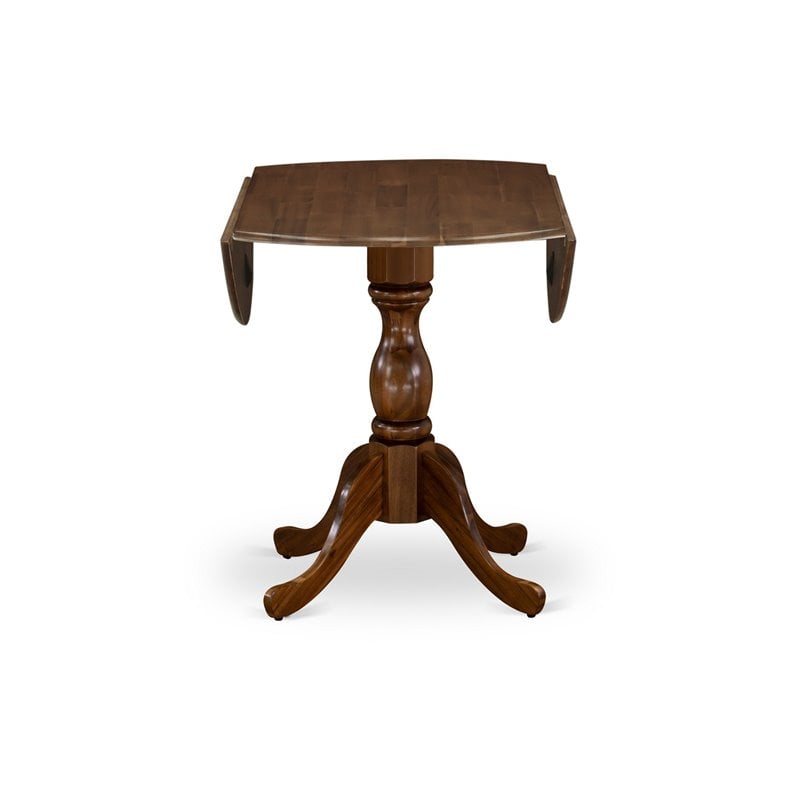 East West Furniture Dublin 5-Piece Wooden Dining Set in Antique Walnut/Brown