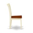 East West Furniture Plainville 9-Piece Wooden Dining Set in White/Cherry