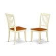 East West Furniture Plainville 7 Pieces Wooden Dining Set in White/Cherry