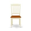 East West Furniture Plainville 7 Pieces Wooden Dining Set in White/Cherry