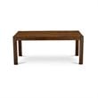 East West Furniture Lismore 7-Piece Wood Dining Set in Antique Walnut/Light Tan