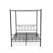 East West Furniture Anniston Traditional Metal Queen Bed Frame in Black