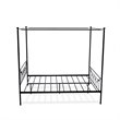 East West Furniture Anniston Traditional Metal Queen Bed Frame in Black