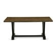 East West Furniture V-Style 9-Piece Wood Dining Set in Black/Gray/Jacobean