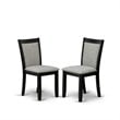 East West Furniture V-Style 9-Piece Wood Dining Set in Black/Gray/Jacobean