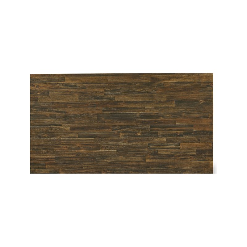 East West Furniture X-Style 9 Pieces Wood Dining Set in Jacobean/Dark Khaki Gray