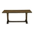 East West Furniture V-Style 9-Piece Wood Dining Set in Dark Khaki Gray/Jacobean