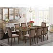 East West Furniture V-Style 9-Piece Wood Dining Set in Coffee/Jacobean