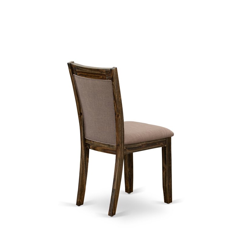 East West Furniture V-Style 9-Piece Wood Dining Set in Coffee/Jacobean