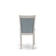East West Furniture X-Style 9-Piece Wood Dining Set in Blue/Jacobean/White