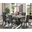 East West Furniture X-Style 7 Pieces Wood Dining Set in Cement/Dark Gray