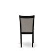 East West Furniture X-Style 9-Piece Wood Dining Set in White/Black/Shitake Gray