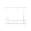 East West Furniture Anniston Traditional Metal Queen Bed Frame in White
