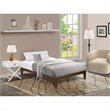 East West Furniture Denton Engineered Wood Full Platform Bed in Weathered Walnut